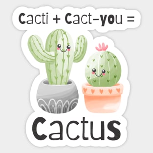 Funny Kawaii Cacti Sticker